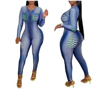 Aqua Dream Bodysuit Moonfish Skin Jumpsuit Blue Size XL